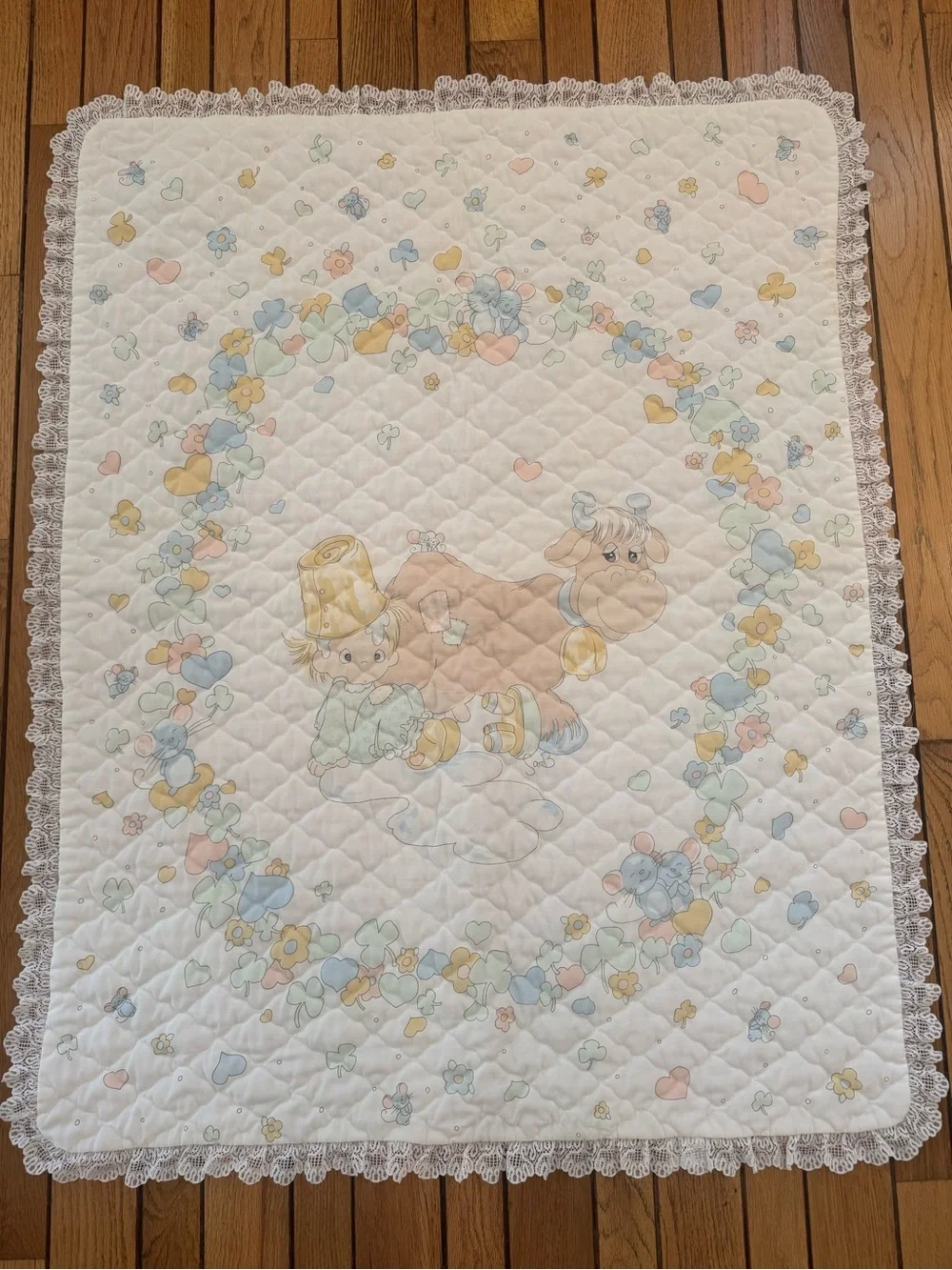Baby Quilted Blanket in Pastel Multicolor